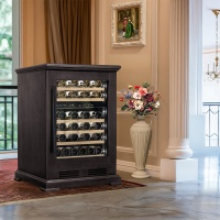 Винный шкаф в деревянном корпусе Meyvel MV46PRO-KBT2 цвет тёмный шоколад